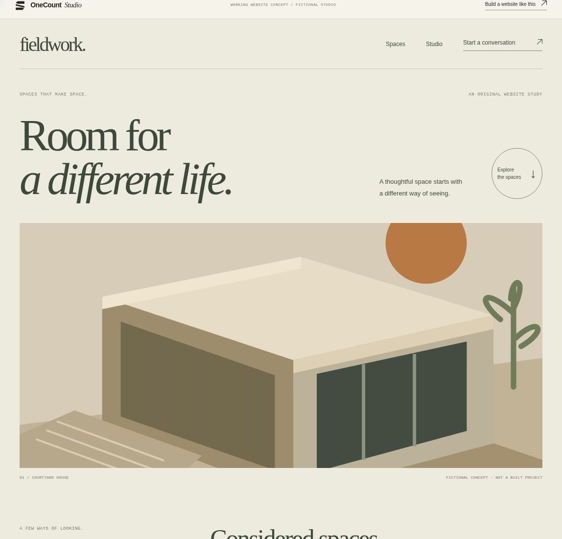 Screenshot preview of the Fieldwork interactive website example.